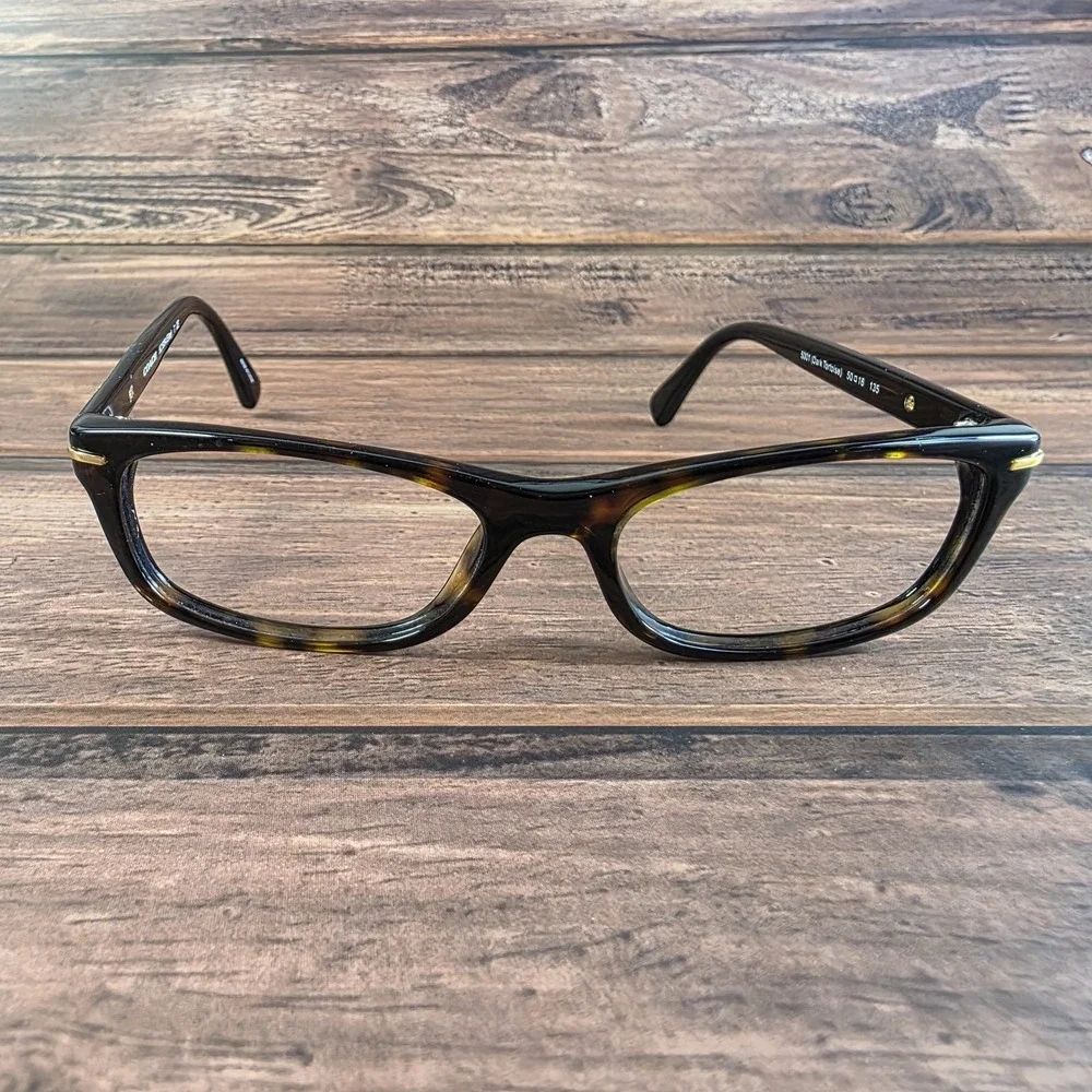 Coach Elise HC 6054 Dark Tortoise‎ Eyeglasses 5001 Gold Logo Frames 50-16-135